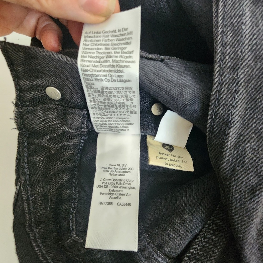 Madewell Black Denim Overalls Women's XS Cropped Straight‎ Leg Jean Jumpsuit - Picture 8 of 9